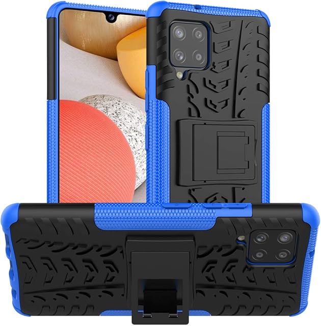 Yiakeng Samsung A42 5G Case, Samsung A42 Case, Shockproof Silicone Double-layer anti-fall full body protection, For Samsung Galaxy A42 5G Case (Blue)
