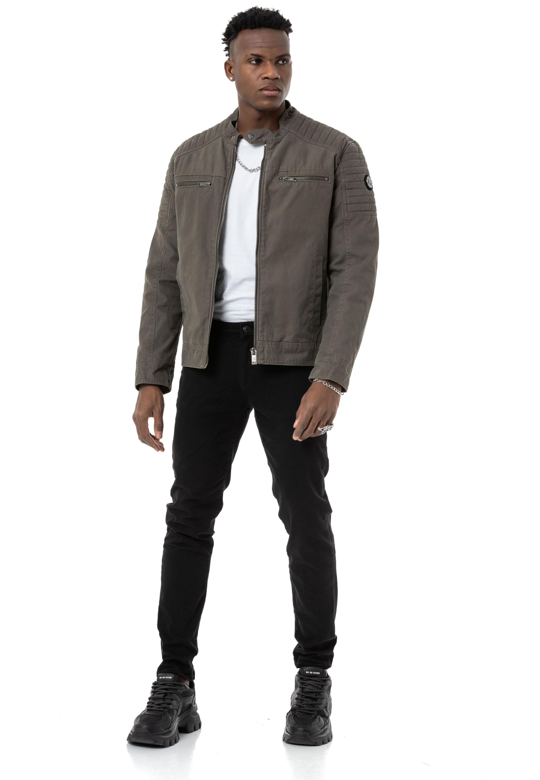 Redbridge Premium Jacke im Bikerstil Casual mit Frontreißverschluss