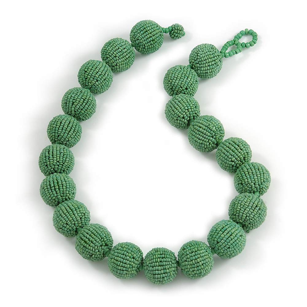 Collana Perle Scaramazze E Vetro Verde Regalo Mamma Collier