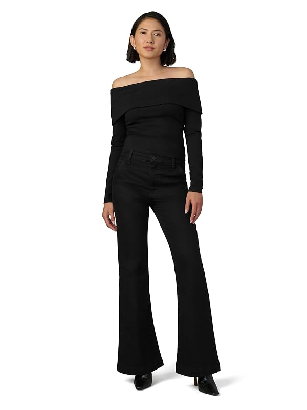 Joe's Jeans Women's The Molly Petite High Rise Flared Jean, Black, 25 by Joe's - Image 6
