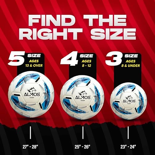 Miniatura 5 de Almos Flash Match - Balón de fútbol para club, ligas, entrenamiento, rendimiento de partidos, fútbol en interiores y exteriores, adecuado para