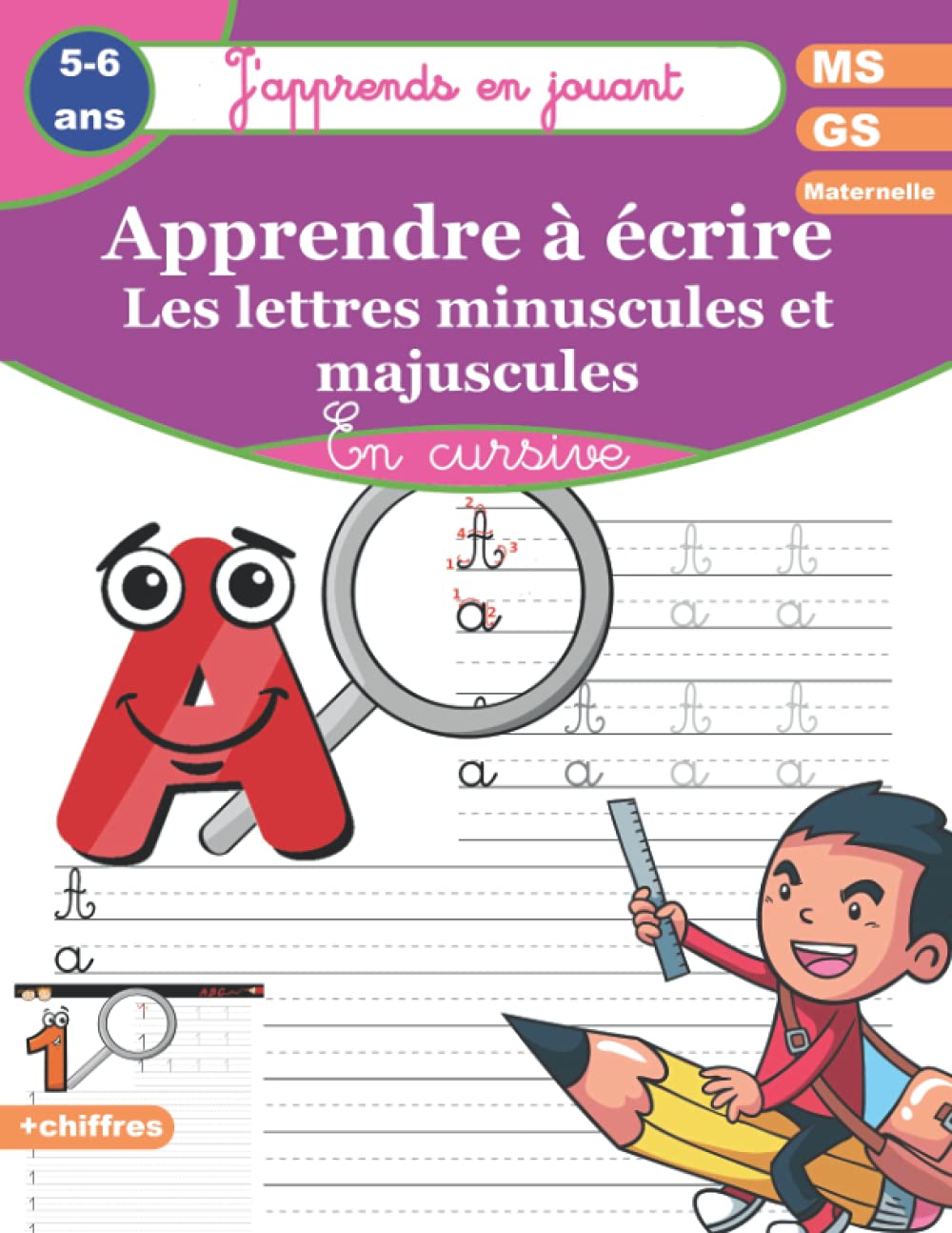 Buy Apprendre à écrire les lettres en minuscule et majuscule en cursive