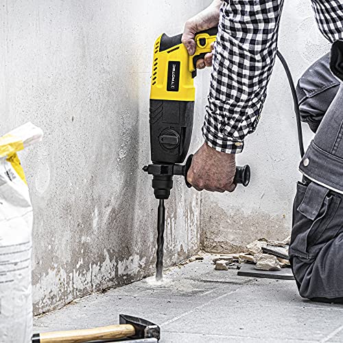 TROTEC Bohrhammer PRDS 05-230V – Schlagstärke 2,1 J, pneumatisches Hammerwerk, 620 W, LED-Licht, SDS-Plus – Bohren in Gestein, Holz, Metall, Keramik und Kunststoff – Bild 8