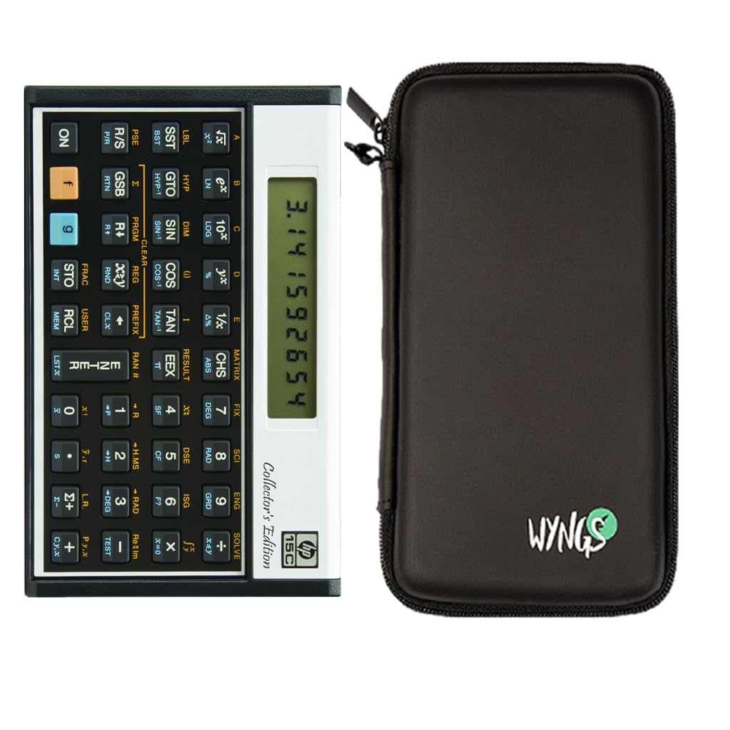 HP 15C Collector's Edition + WYNGS Funda protectora negra