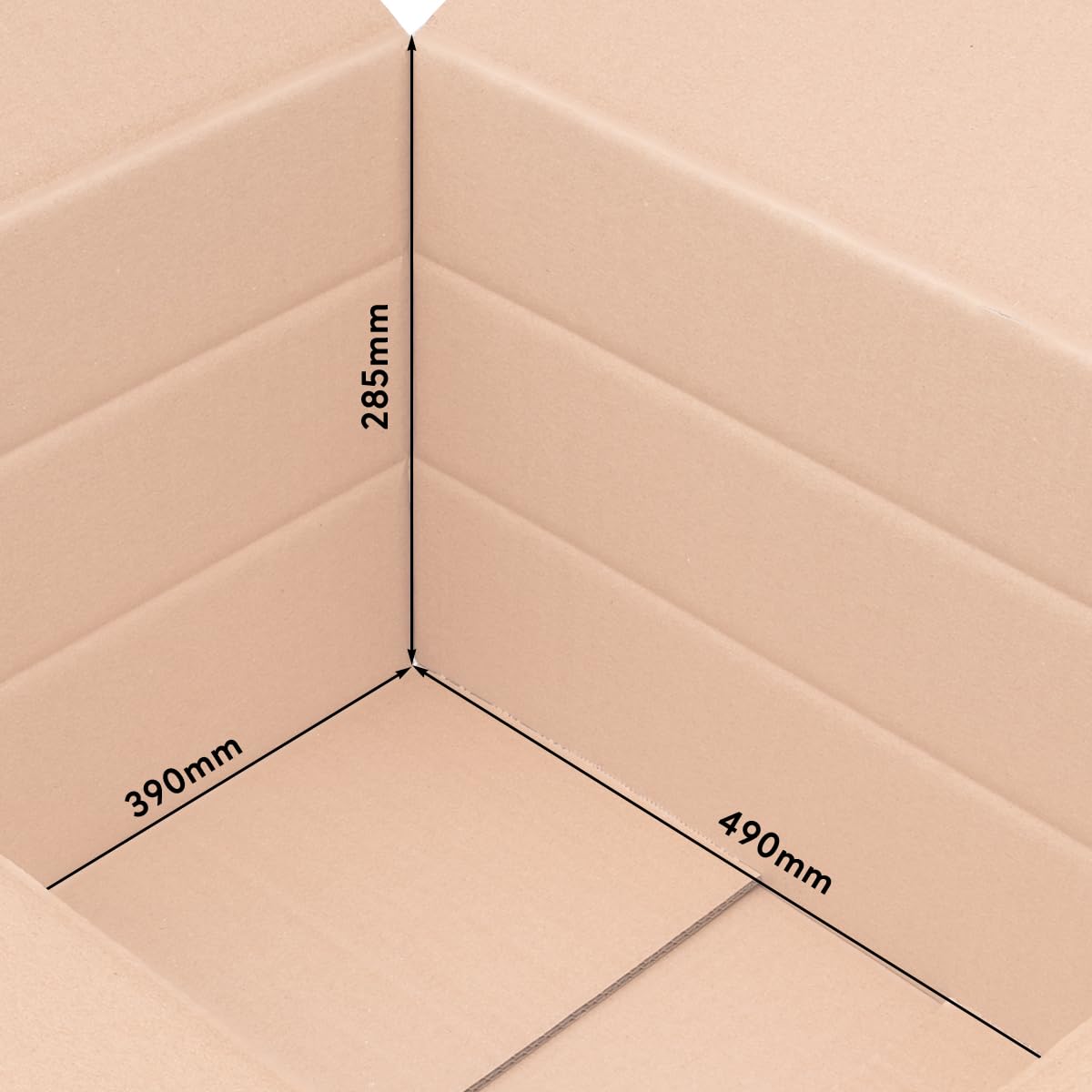 verpacking Faltkartons 490 x 390 x 285 mm Braun (Außenmaß 500 x 400 x 300 mm) variable Höhe 100/200 mm bei KK 110 2-wellig Versandkarton mittelgroße Waren DHL Paket DPD GLS Hermes Kartons (40 Stück)