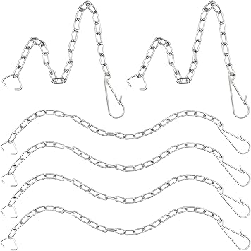 6 Pcs Toilet Handle Chain Stainless Steel,9.8 In Toilet Flapper Chain,Universal Toilet Chain Toilet Flapper Lift Chain Replacement,Suitable for Most Toilet FlappersSilver