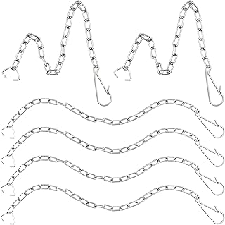 6 Pcs Toilet Handle Chain Stainless Steel,9.8 In Toilet Flapper Chain,Universal Toilet Chain Toilet Flapper Lift Chain Replacement,Suitable for Most Toilet Flappers(Silver)