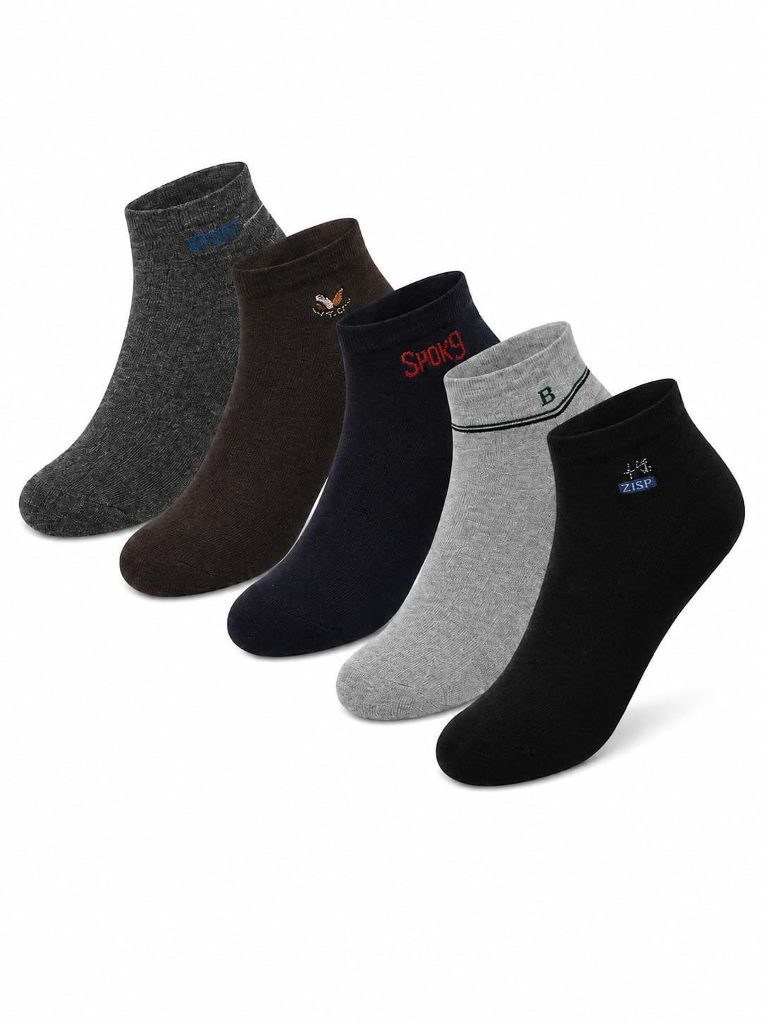 Cotton Rich Men's Ankle Socks 5 Pair Value Pack-picture-15