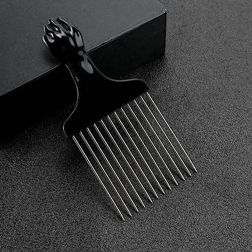 مشط معدني افريقي من كوهزا، مشط تصفيف الشعر، فرشاة شعر باسنان عريضة، فرشاة شعر مجعد، مشط اللحية )( متعدد الاوان)