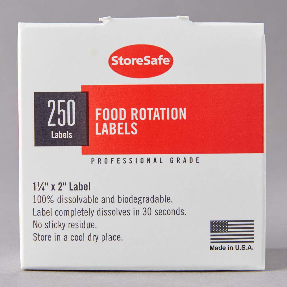 Cambro 1252SLB250 Dissolvable Label - Food Rotation Labels -