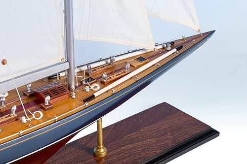 Miniatura 5 de Endeavour - Modelo de velero de 27.5 pulgadas – Modelo de barco de vela hecho a mano de madera – Modelo de decoración de velero – Modelos de veleros