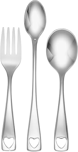 Oneida Little Love 3 Piece Baby Set,silver