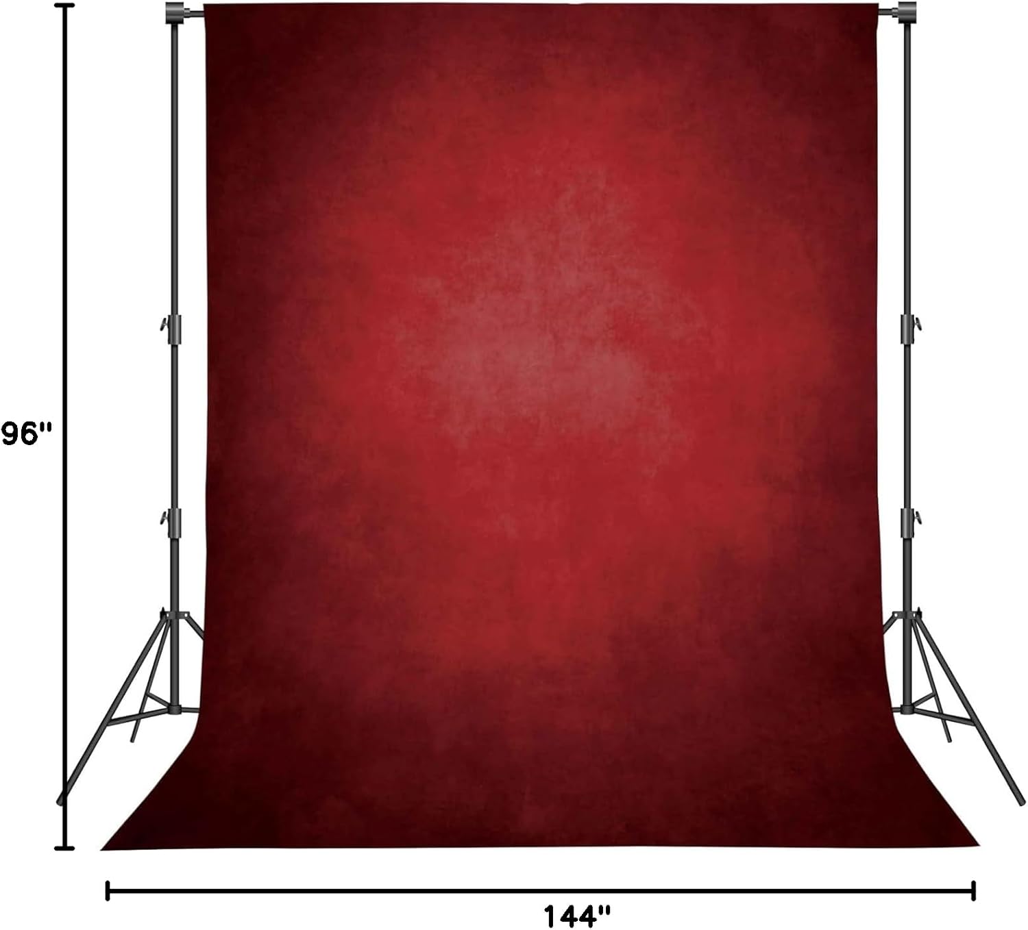 Abstract Professional Photography Backdrop for Portrait Photo Props Booth Background Photoshoot Studio with Polyester Fabric Roller Pocket on Top (8x12ft,Red,No Stand)