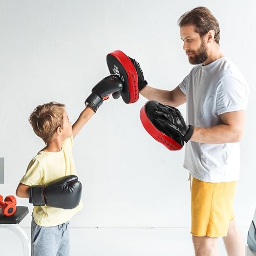 Miniatura 7 de Juego de guantes de boxeo 2 en 1, almohadilla de enfoque para principiantes, almohadilla duradera de taekwondo, juego de almohadillas de