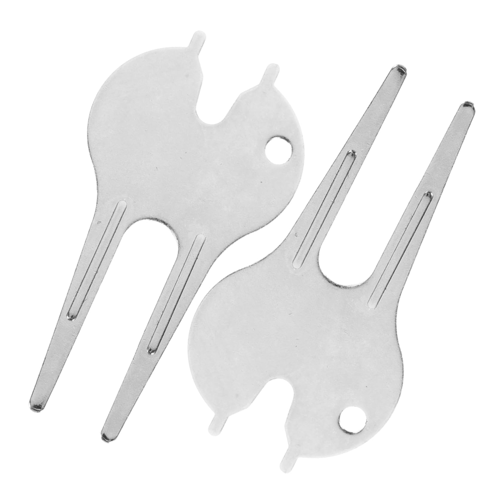 KESYOO 1Pair Zinc Alloy Golf Turf Repair Fork Ergonomic Green Marker Tool for Easy Divot Repair Durable Construction for Golf Accessories for Putting and Golf Courses