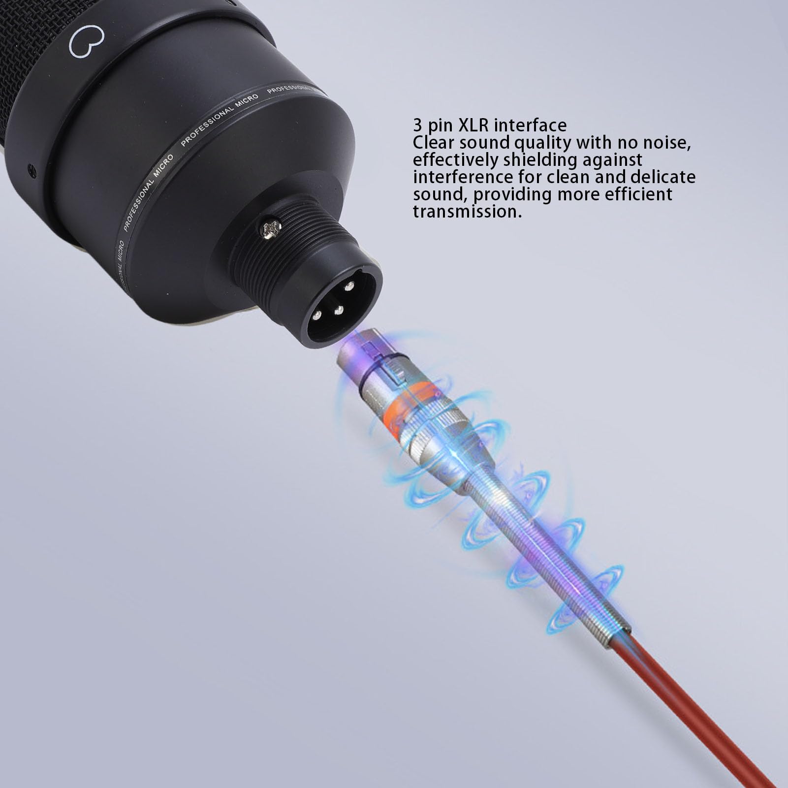 Mikrofon, XLR Kondensatormikrofon Großmembran Kondensator Studio Microphone mit Schockhalterung, XLR-Kabel und Windschutz für Podcasting, Streaming, Gaming, Aufnahmen