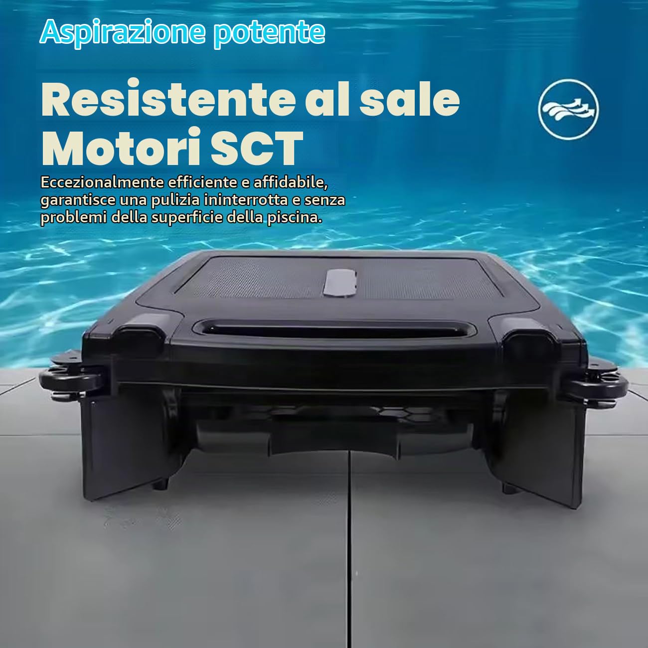 Skimmer automatizzato per piscina, robot per piscina con cestello per skimmer, alimentazione a batteria e ad energia solare, 5-10 m/minuto, capacità di filtraggio 80 ㎡ Pulizia doppia modalità