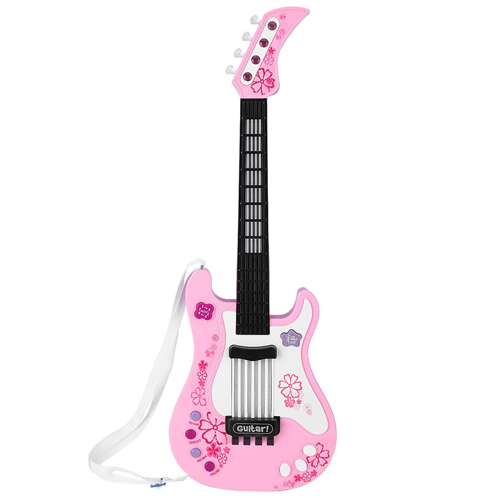 Guitarra para Niños Pequeños, Juguete de Mini Guitarra para Niños, de de para de Multifuncional para Juguete de bajo con Correa, de Instrumento Musical Portátil (PINK)