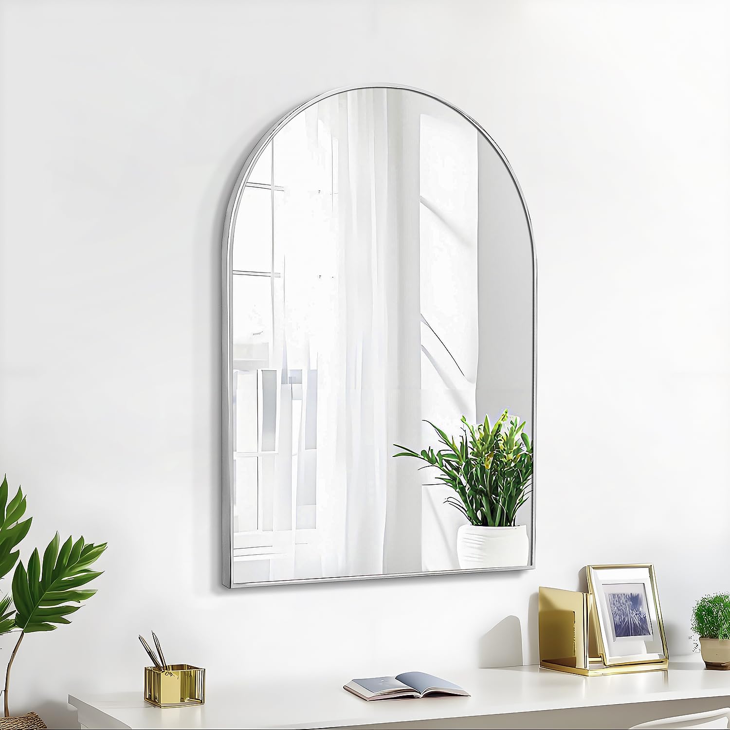 鏡 AR MIRROR Amazon.com: SCWF-GZ 20x30 Arch Mirror Square Wall Mounted