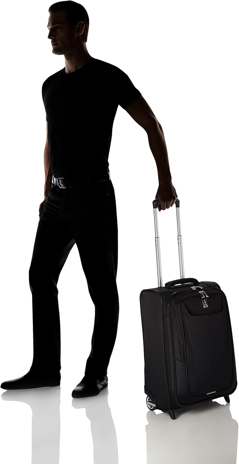  | Travelpro Maxlite 5 Softside Lightweight Expandable Upright Luggage, Black, Carry-On 22-Inch | Carry-Ons