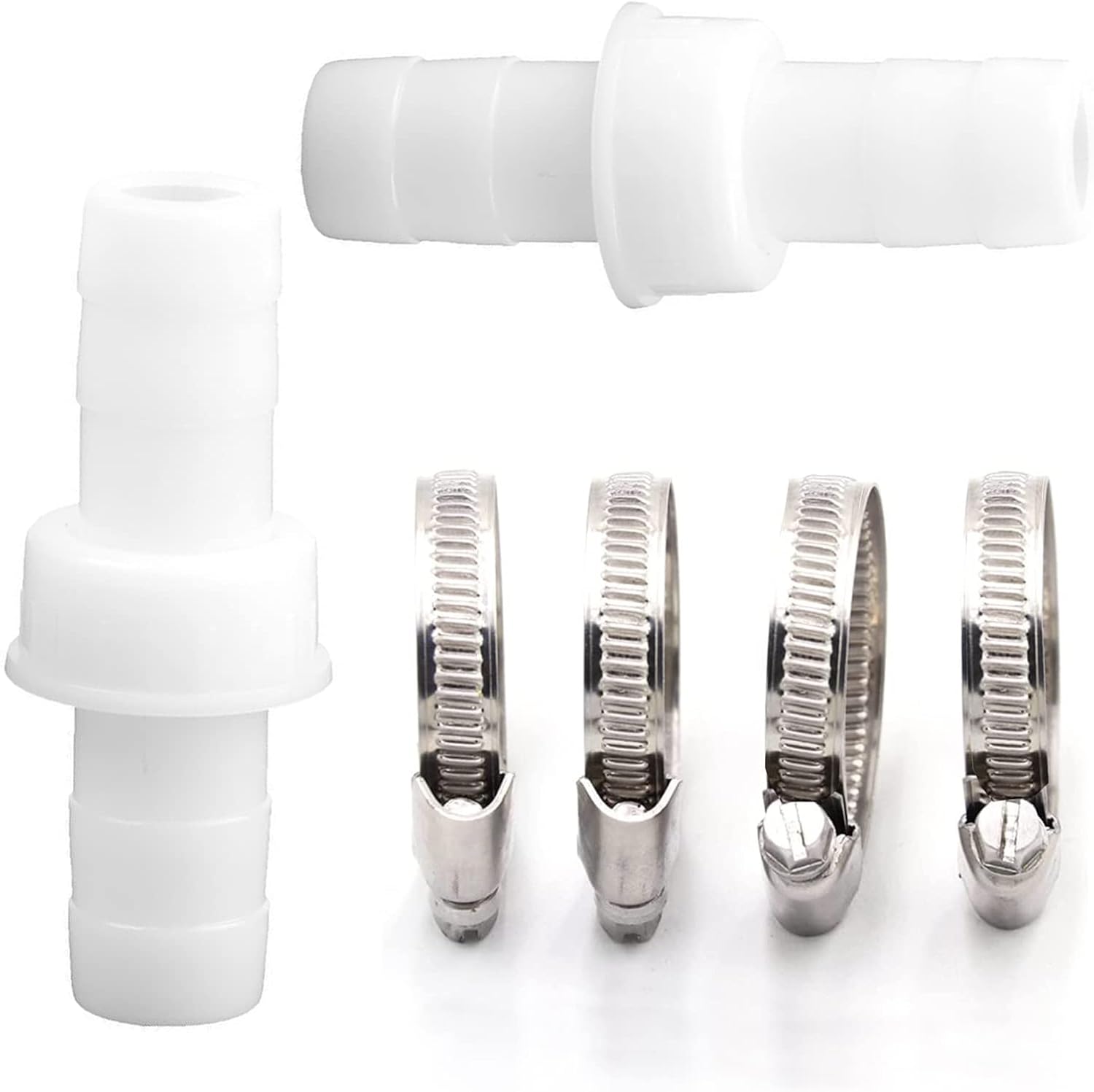 RYAN 4er Set Schlauchverbinder 32–38 Mm Inklusive 8 Schlauchschellen – Perfekt Für Pool, Garten Und Wasseranschlüsse