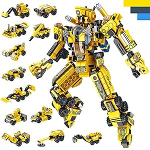 Robot STEM Building Toys for 6 7 8 9 10 11 Year Old Kids, 573 pcs Construction Toy Engineering Building Bricks Construction Vehicles Kit Birthday Gift for Boys Girls Age 6-12 Year Old