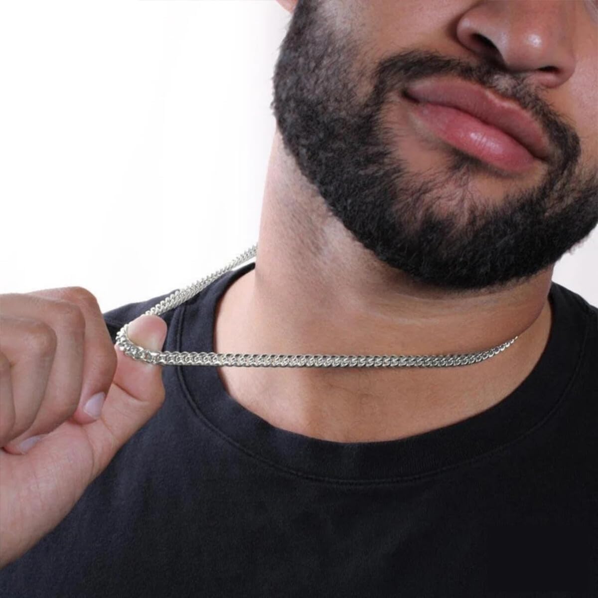 To My Husband Necklace With Message Card, Husband Gift From Wife, Necklace For Husbands, Gift For Husbands Birthday Christmas Wedding Day, Cuban Chain Necklaces For Him Men