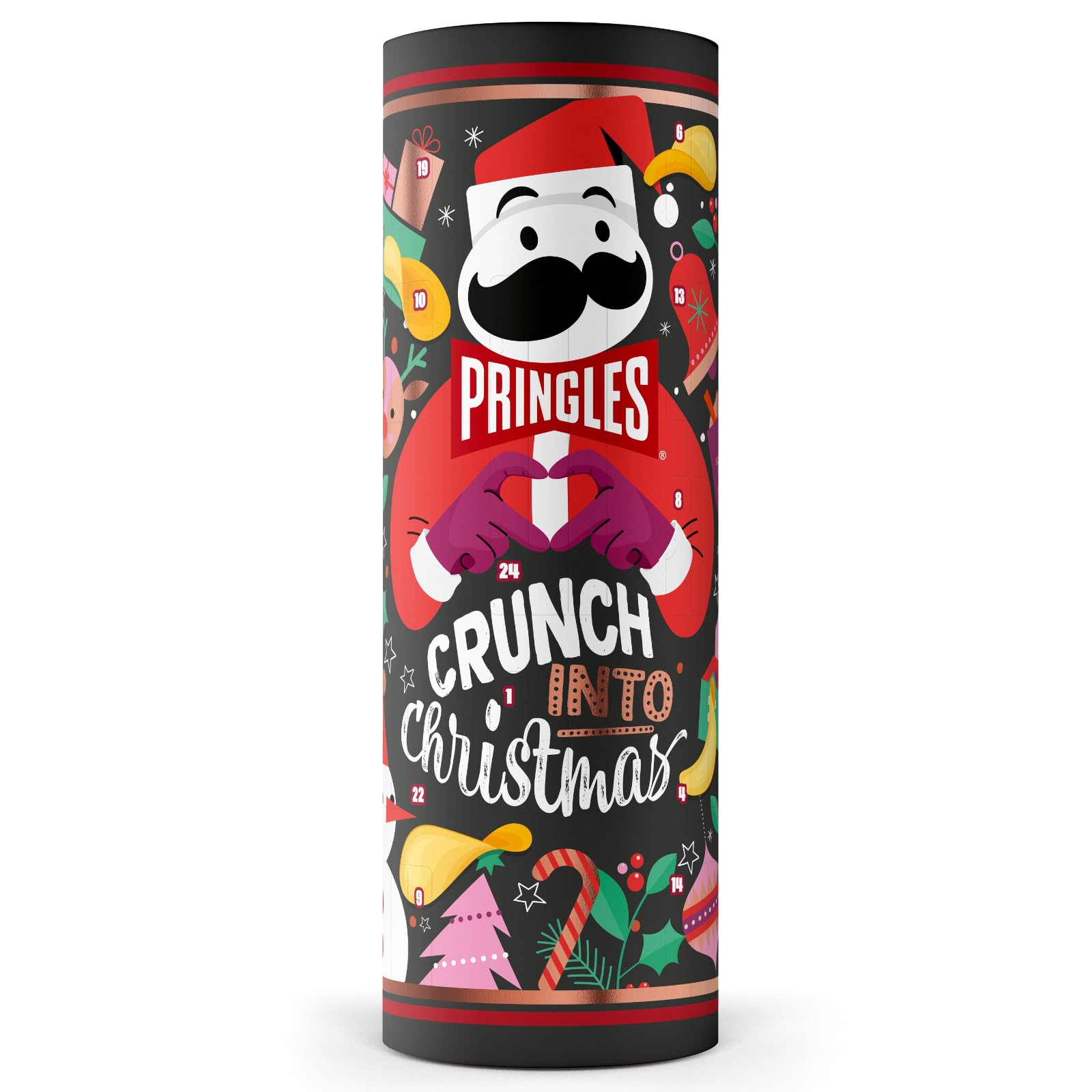 Pringles Premium Adventskalender, Chips Kalender, 24 Portionen, 1085 g