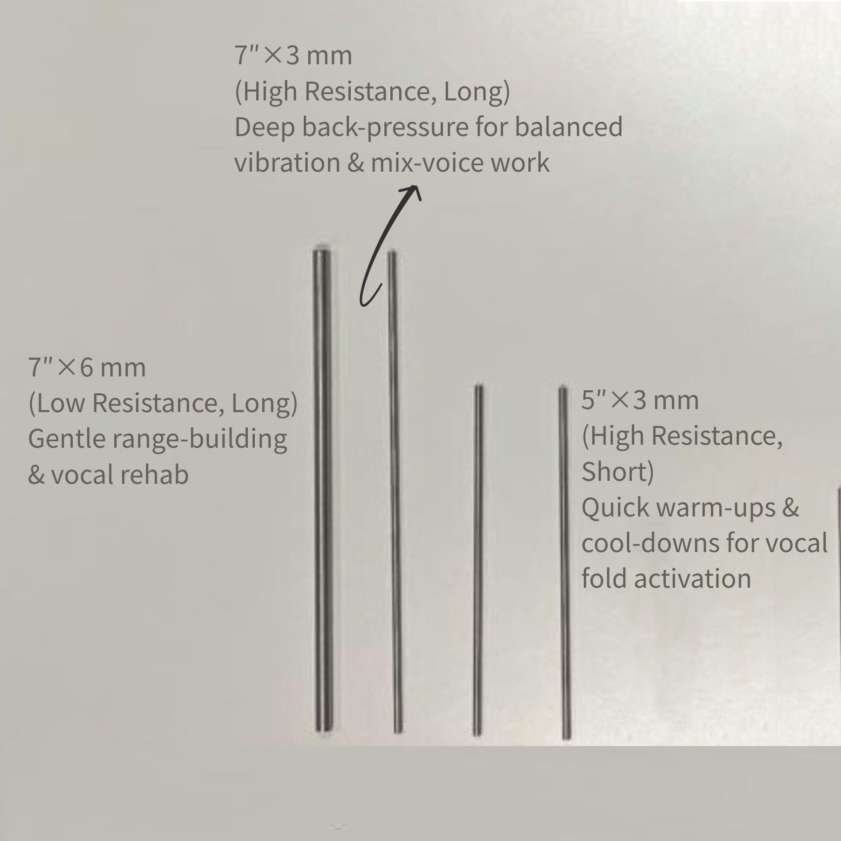 Singing Straws for Vocal Training Kit, Vocal Straw Set - 4 Voice Straws (2×5″×3mm, 1×7″×3mm, 1×7″×6mm) with Cleaning Brush & Bamboo Carry Tube - Portable Vocal Trainer for Singing