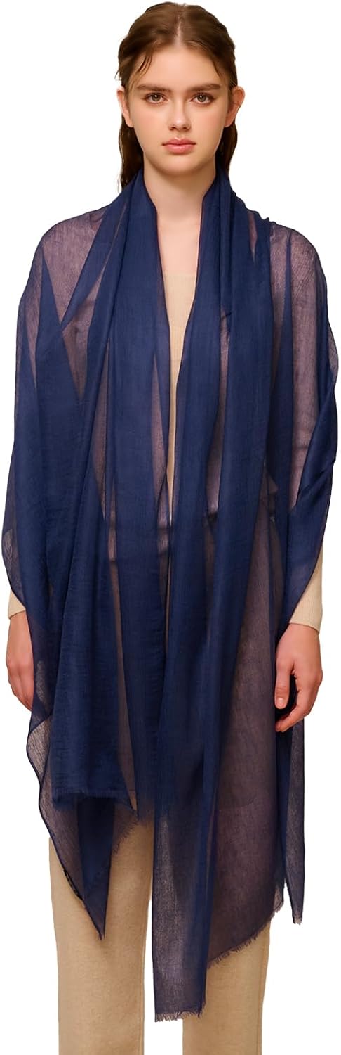 Luxury 100% Cashmere Shawl Wraps for Women, 91''x40'' Featherlight Pashmina Scarf, Travel Wrap for All Seasons - Image 2