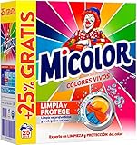 Recupera los Colores: Micolor Detergente en Polvo Alisa las Fibras de modo que los Colores vuelven a Brillar. Sin colorantes añadidos
