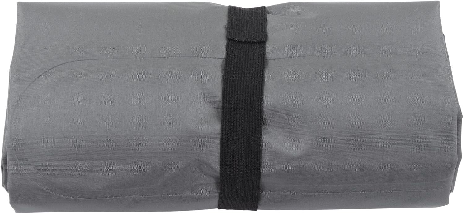 Grey Camping Sleeping Pad, Self Inflating Sleeping Mat with Foot Press Inflation, Ergonomic Design Nylon Camping Mattress for Outdoor Travel, 440lb Capacity