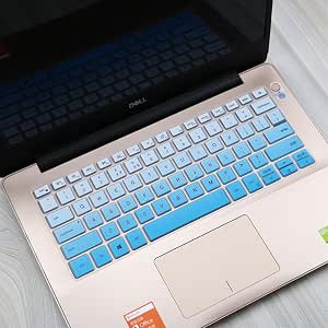 IKammo Cover Per Tastiera Trasparente Per Dell Inspiron 13/14 5000/7000 E Vostro – Layout USA, Antipolvere E Impermeabile