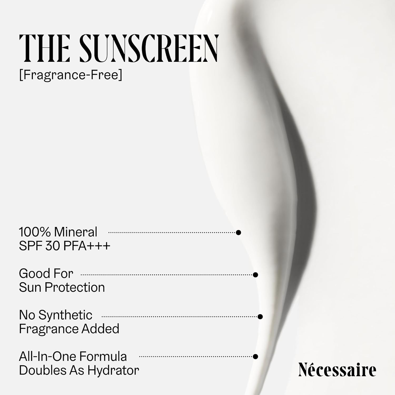 Nécessaire The Mineral Sunscreen SPF 30 PA+++. For The Body. Broad Spectrum. Zinc Oxide, Hyaluronic Acid, Niacinamide. Hydrate. Protect Against Sun Damage + Premature Aging. Dermatologist-Tested 5.1oz - Image 4
