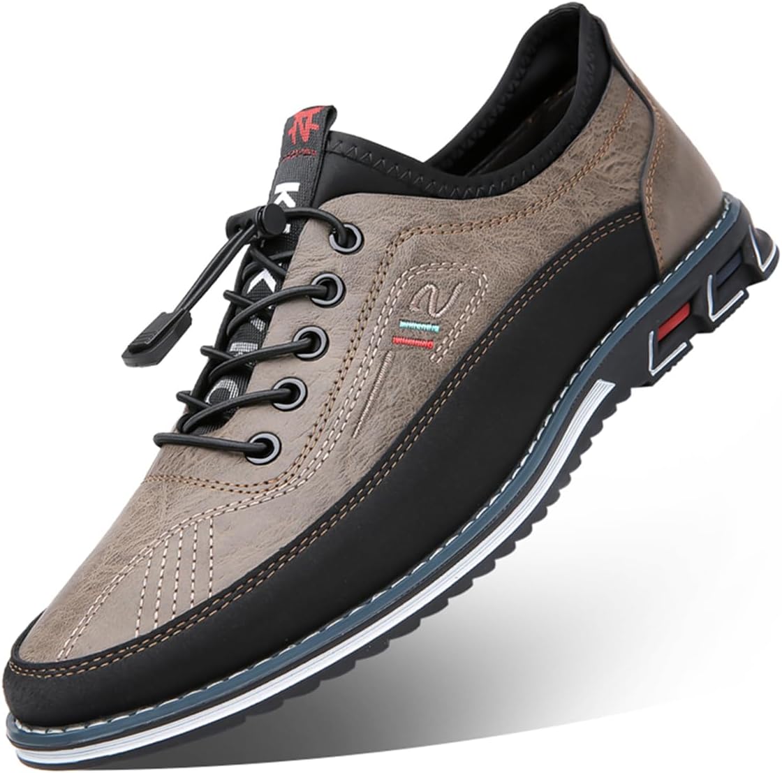 Veslexth Men Casual Business Shoes Slip-on Adjustable Loafers Driving Working Walking Party Formal Oxfords