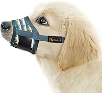 Vista 13 de HEELE Bozal para perro, bozal de nailon suave anti mordeduras ladridos masticación, malla de aire transpirable bebible ajustable con correa bozal