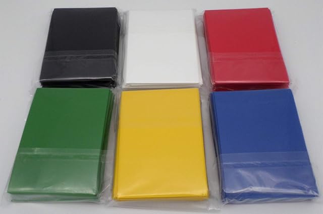 docsmagic.de 6 x 60 Mat Card Sleeves Small Size 62 x 89 - Black Blue Green Red White Yellow - YGO CFV