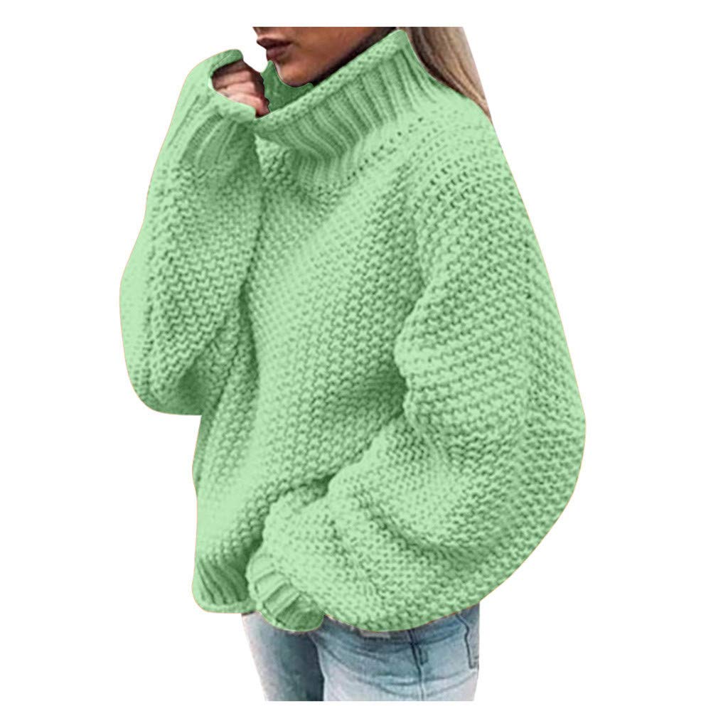 ORTWomens 2023 Cute Elegant Soft Crewneck Long Sleeve Hollow Cable Knit Pullover Sweaters