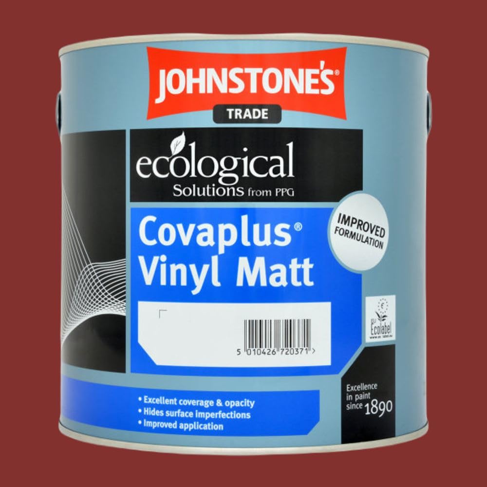 Paint Stop Mixed Colour Johnstones Covaplus Matt Hot Cherry 2.5L
