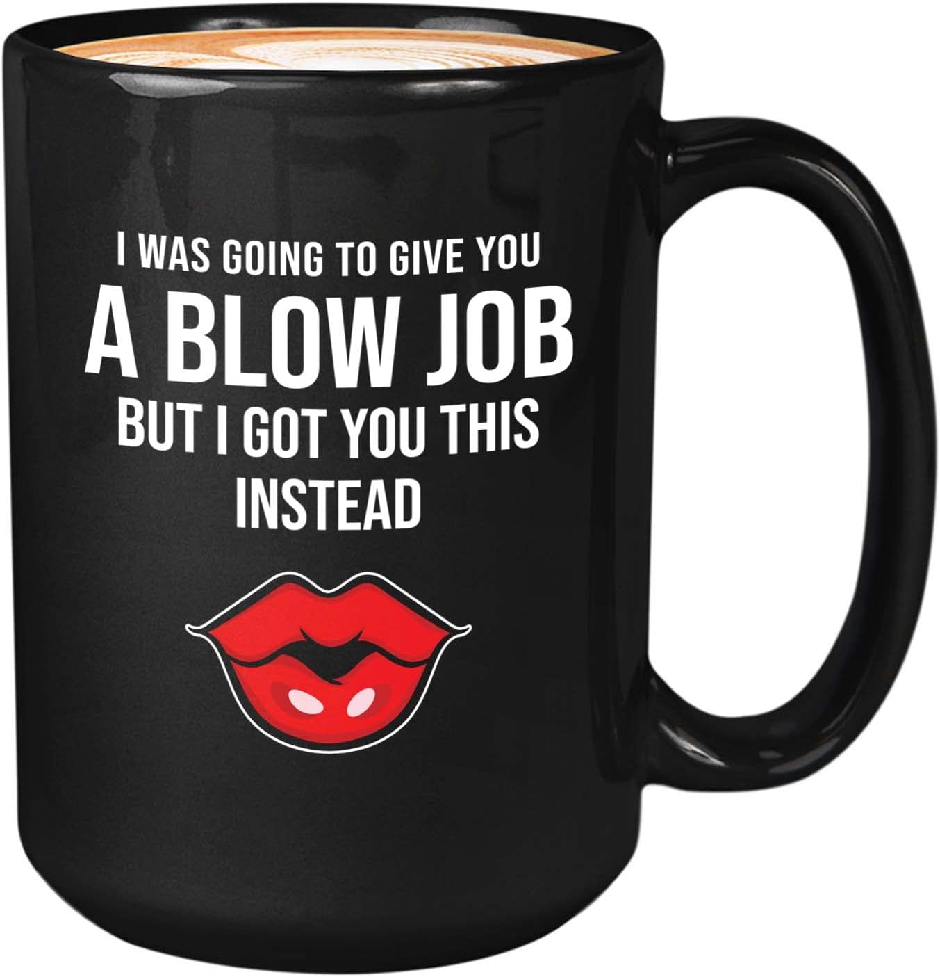 Bubble Hugs Valentine's Day Coffee Mug 15oz Black - Got You This Instead - Love Message Card Boyfriend Girlfriend Wedding Engagement Anniversary Naugty Teasing Jokes