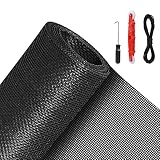 QWR Pet Proof Window Screen Replacement Kit,48''x 117'' Heavy Duty Vinyl Coated Steel Wire Mesh (Str