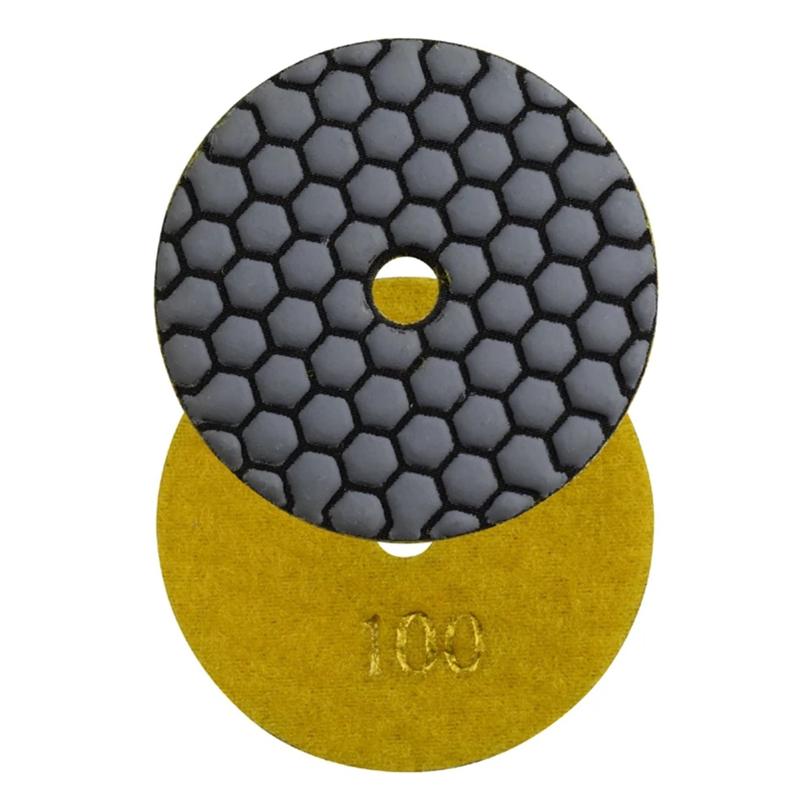 Discos de pulido de diamante de 80 mm, 7,6 cm, en seco/húmedo, for pulidora de piedra, con juego de 7 discos abrasivos con cierre de velcro.(400,10 Pcs)