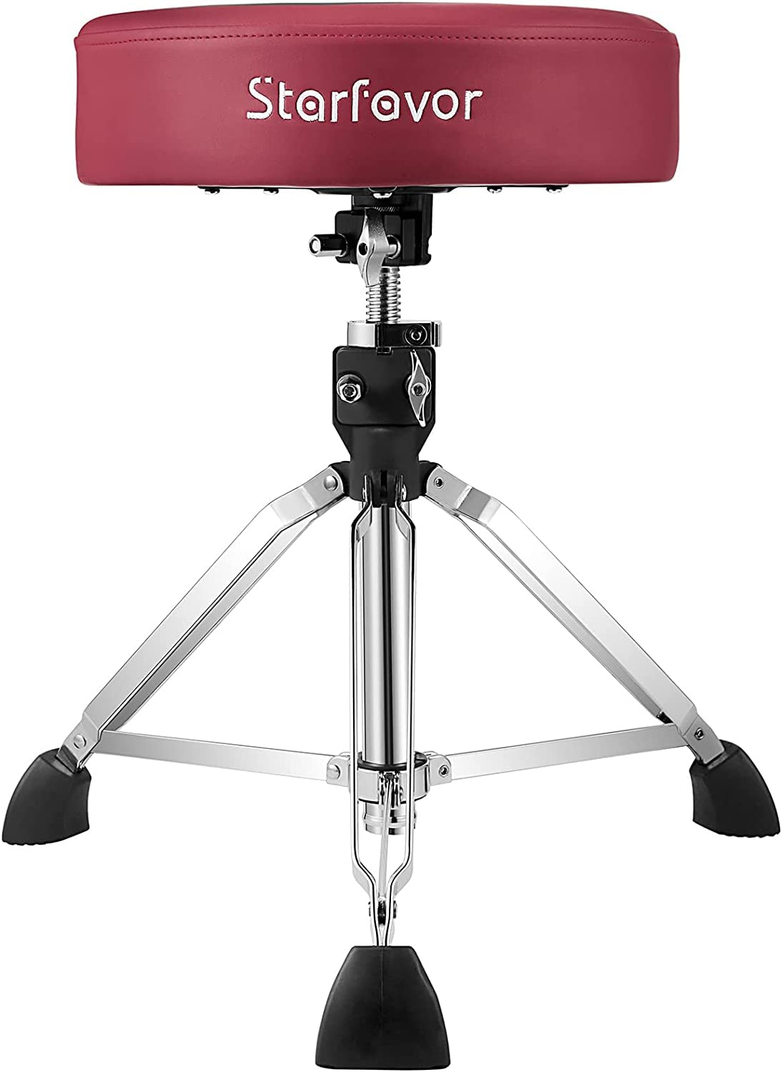 Starfavor Drum Throne Adjustable, Drum Stool Padded Drum Seat