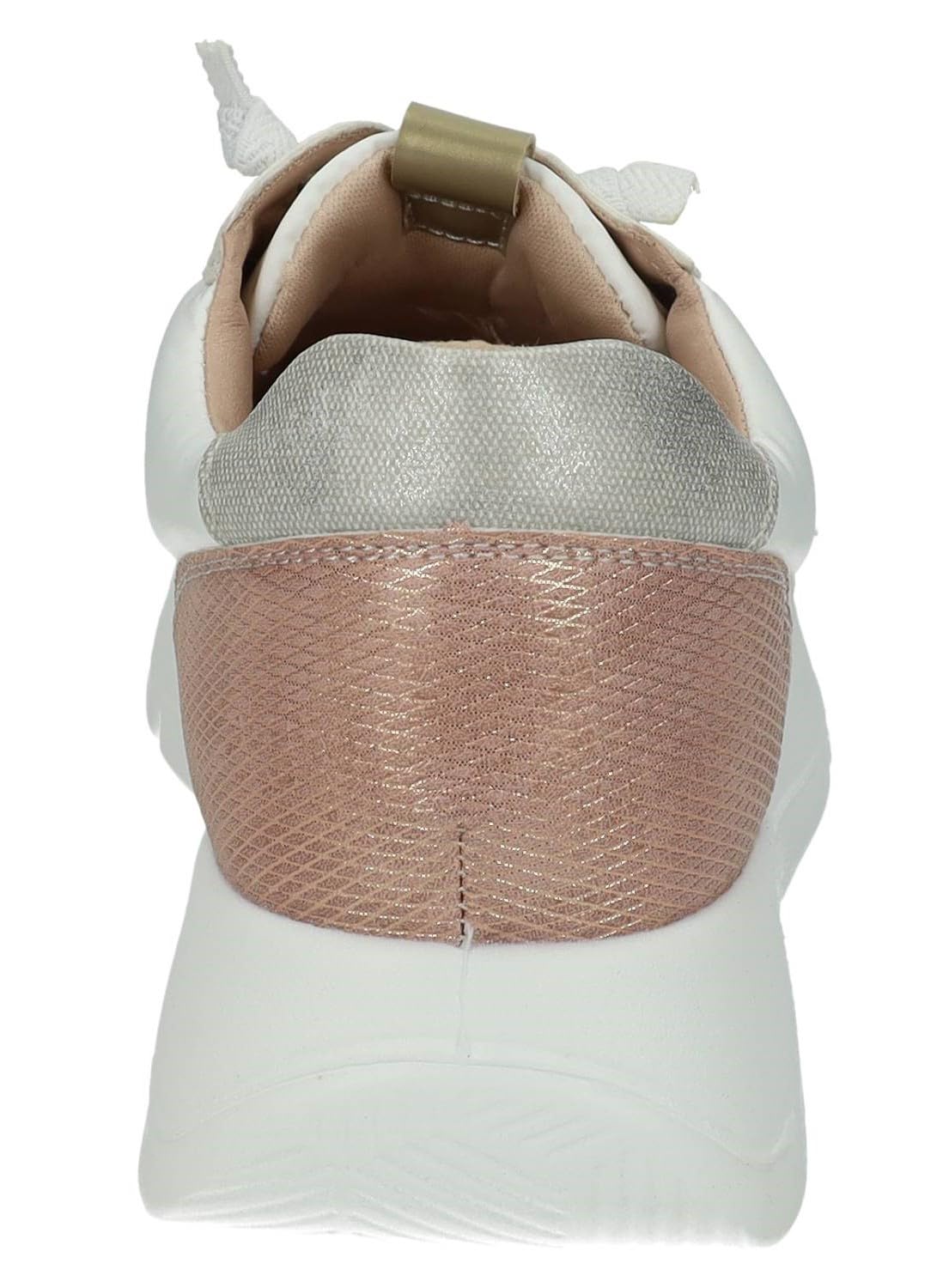 mysoft 25M267 Zapatillas Deportivas Mujer Blancas con Cordones elásticos Mujer Deportivos