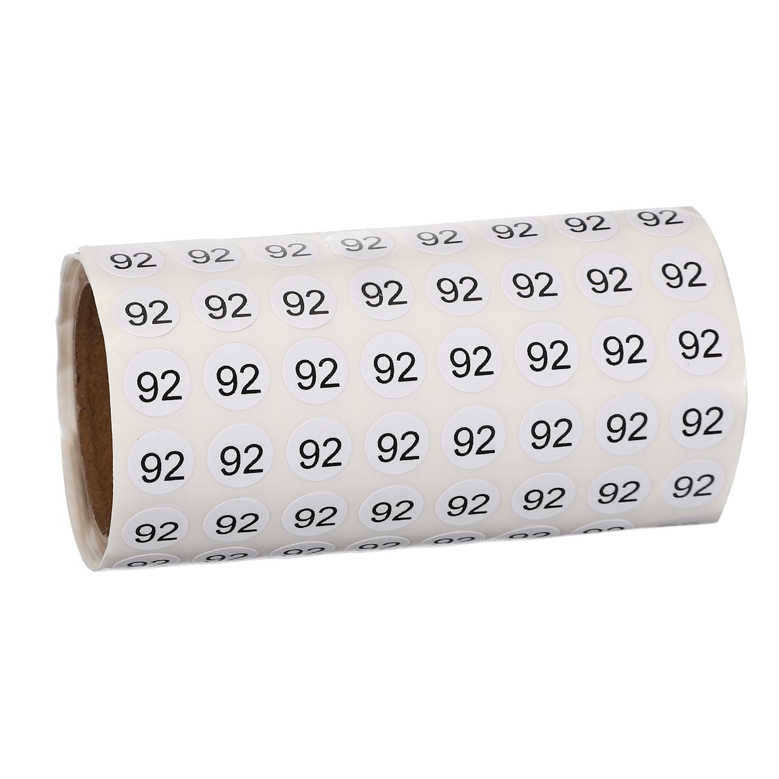 PATIKIL 1000pcs 0.4" Number Stickers, Mini Number 92 Sticker Numbers Labels Round Small Vinyl Self Adhesive Label Circle Decals 1 Roll Dots for Photo Album Poster Organize Inventory, Black