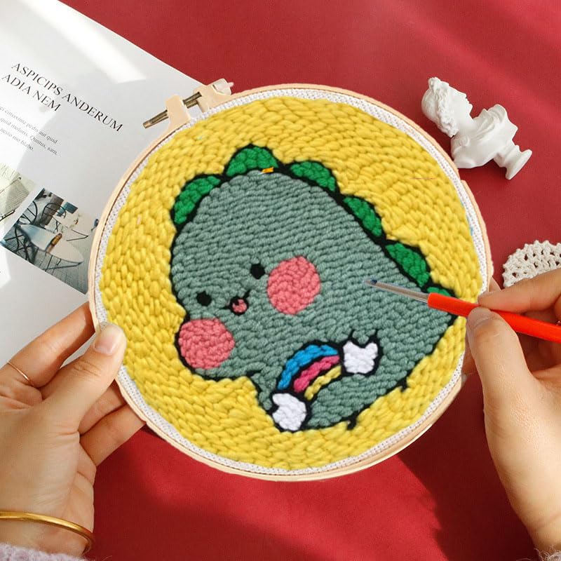 Kit Broderie Punch Needle Panda - Débutant Adultes Et Enfants, Loisir Créatif