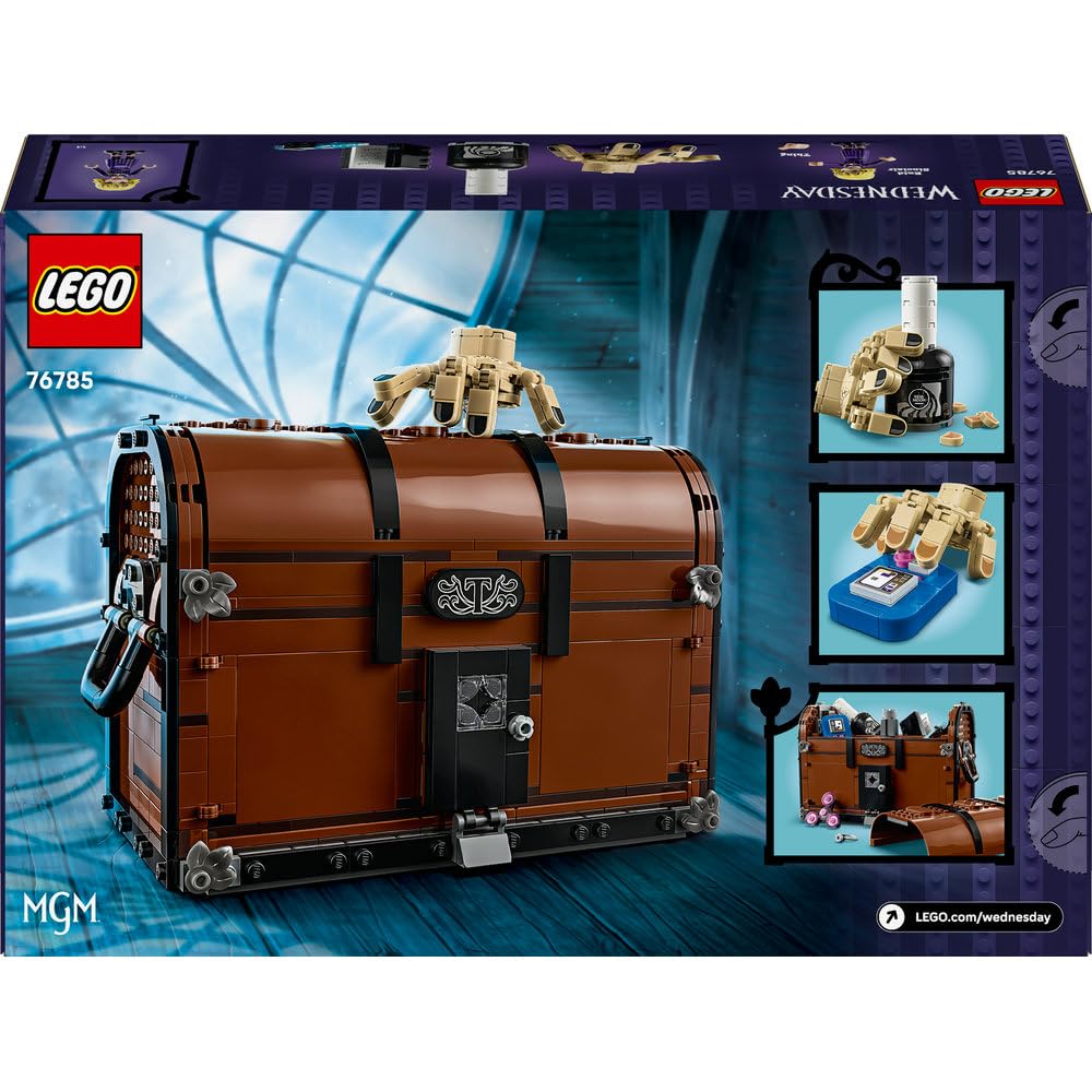 LEGO Wednesday Mieszkanie Rączki 76785 | zestaw klocków dla dzieci, zabawka dla 10-latki, prezent dla fana serialu Wednesday, dla dziewczynki i chłopca, 828 elementów