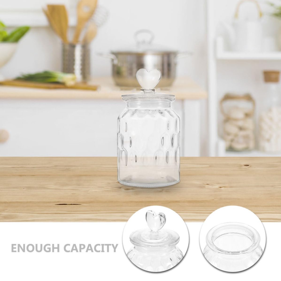 GALPADA Barattoli di Vetro Ermetici 2 Pezzi da 950ml Contenitori per Alimenti Coperchio Bianco per Zucchero, Caffè e Cereali Design Portatile per Cucina e Conservazione Ottimale