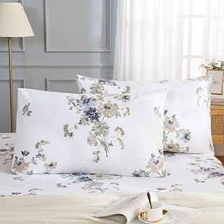 Cozaline standard cotton vintage garden floral pillowcases