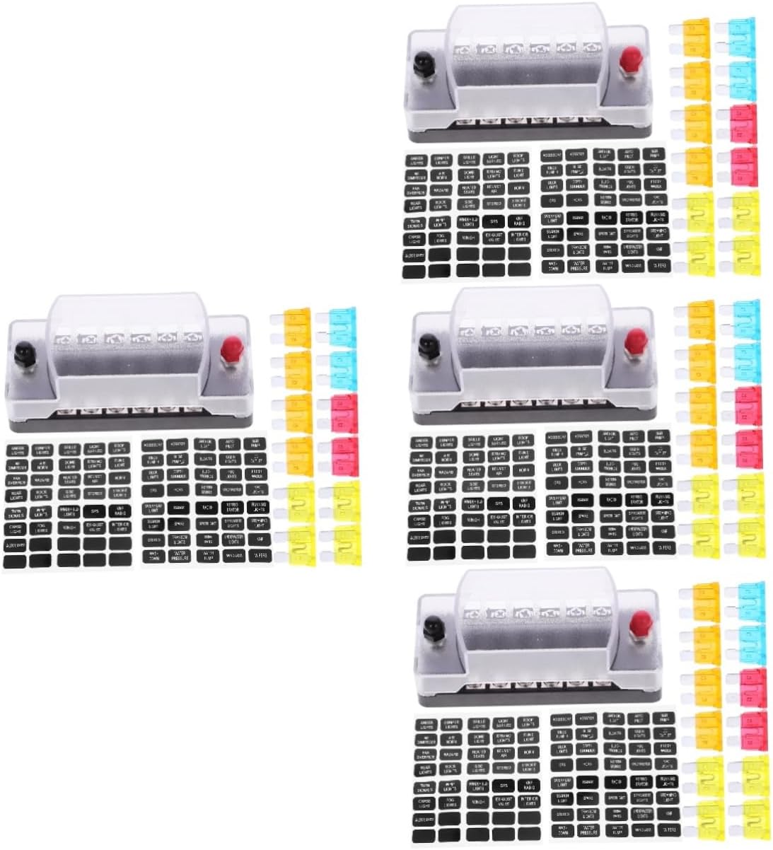 OUNONA 4sets Replacement Fuse Box Holder Way Automotive Truck SUV Easy Troubleshooting